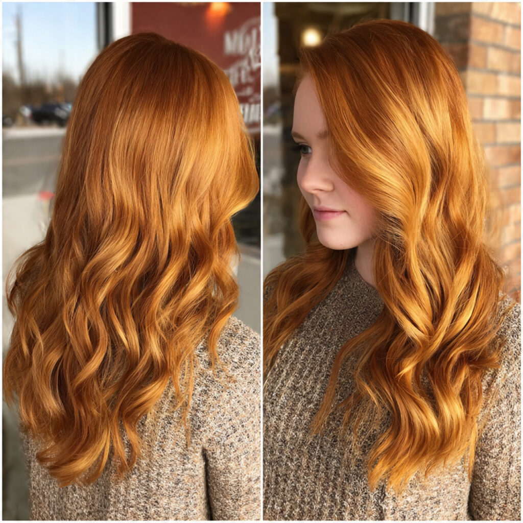 golden ginger hair color