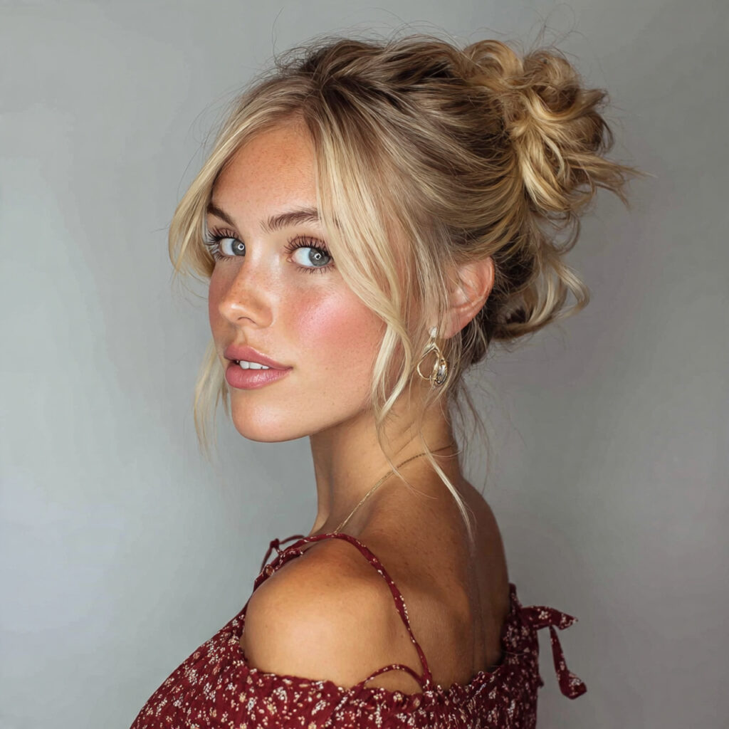 half up bun with hairstyles