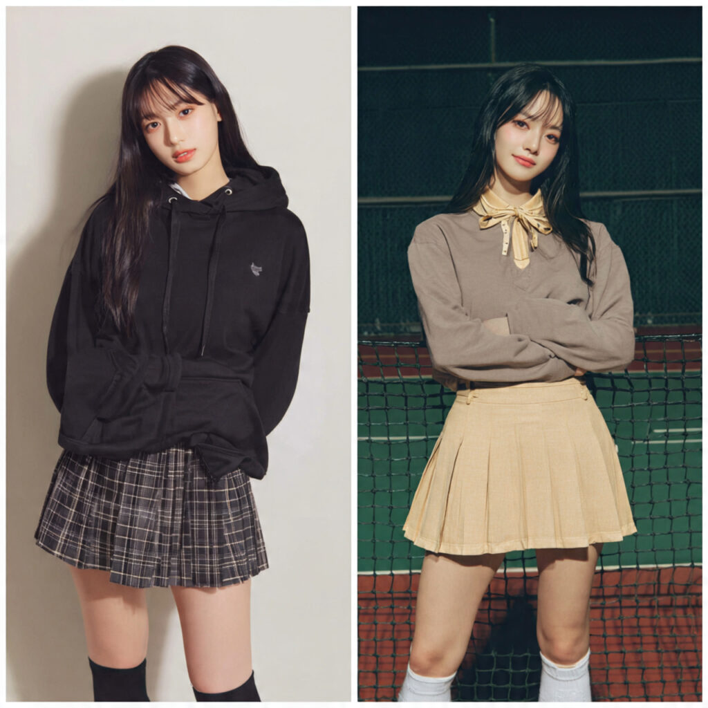 14 Outfit Ideas for School That Make Getting Dressed at 7 AM Way Easier (and Actually Stylish) 4 hoodie tennis skirt for school outfits