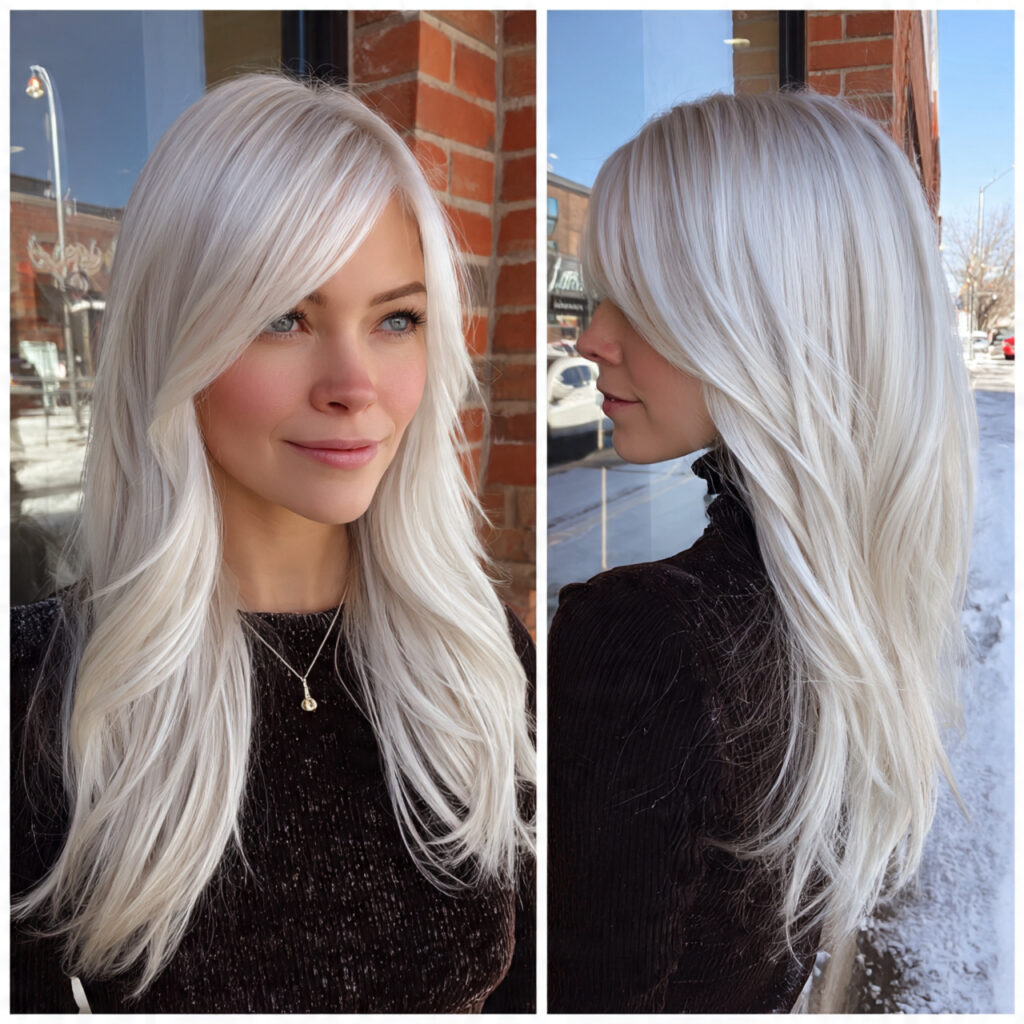 icy platinum blonde