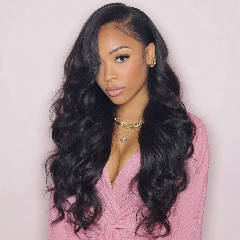 long body wave glam with quick weave hairstyles