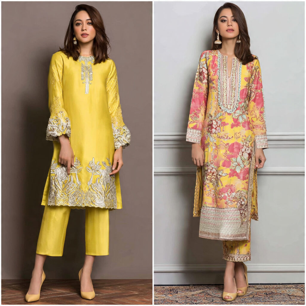 12 Eid Outfit Ideas That’ll Make You Feel Like the Main Character This Eid 4 long kurta with cigarette pants for eid outfit for