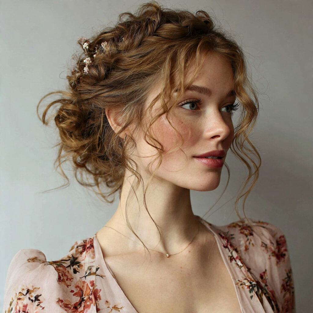 loose romantic bun with hairstyles