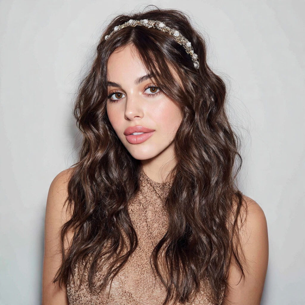 loose waves with a headband