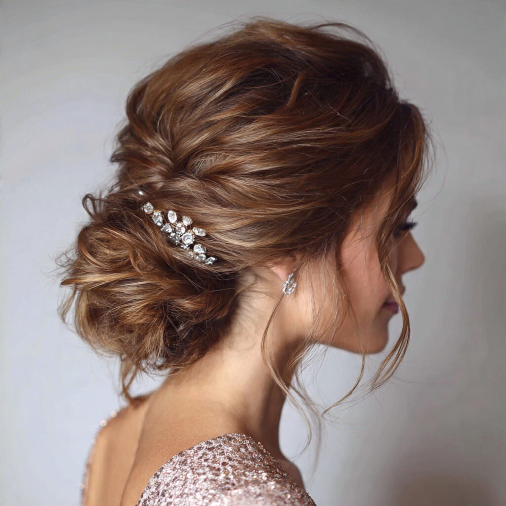 low messy bun with hairstyles