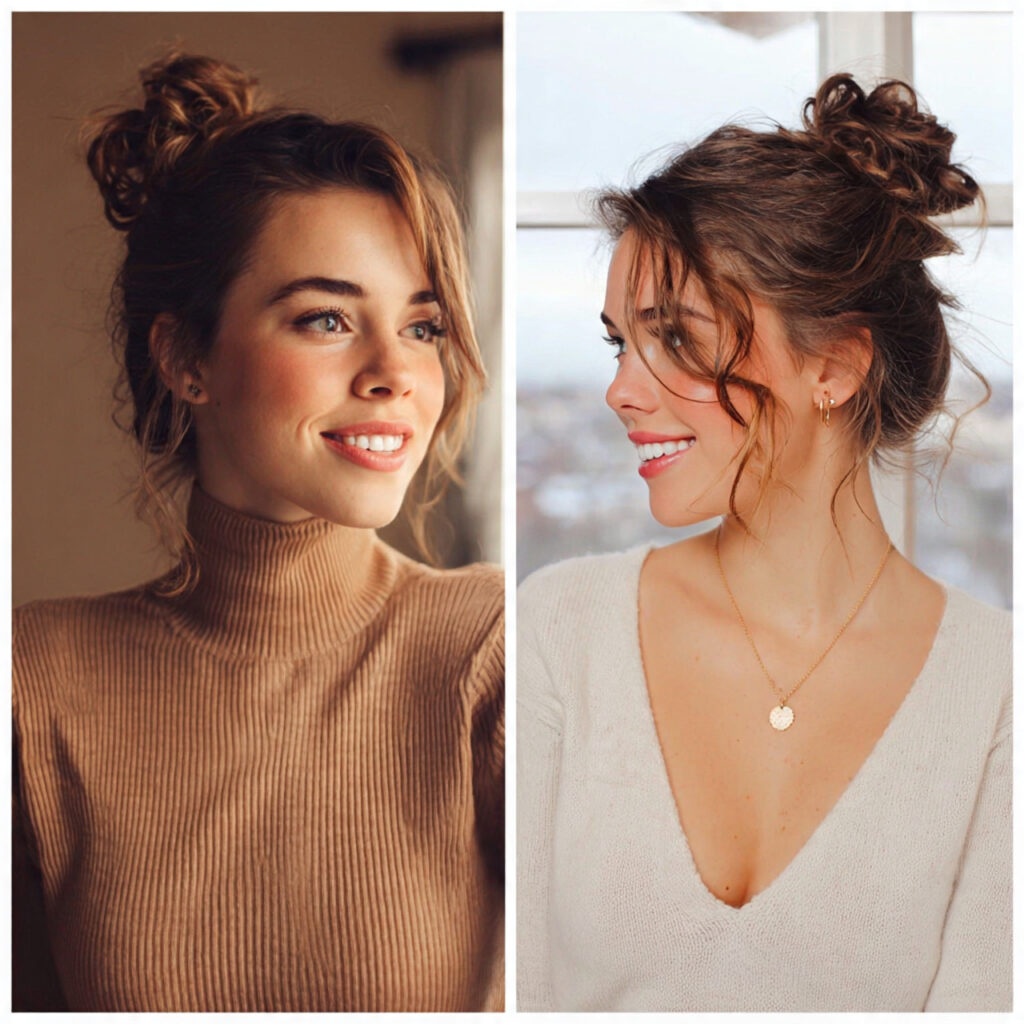 15 Simple Hairstyles Ideas You’ll Want to Try Tomorrow (Because Looking Cute Shouldn’t Be Complicated) 8 low messy bun with simple hairstyles