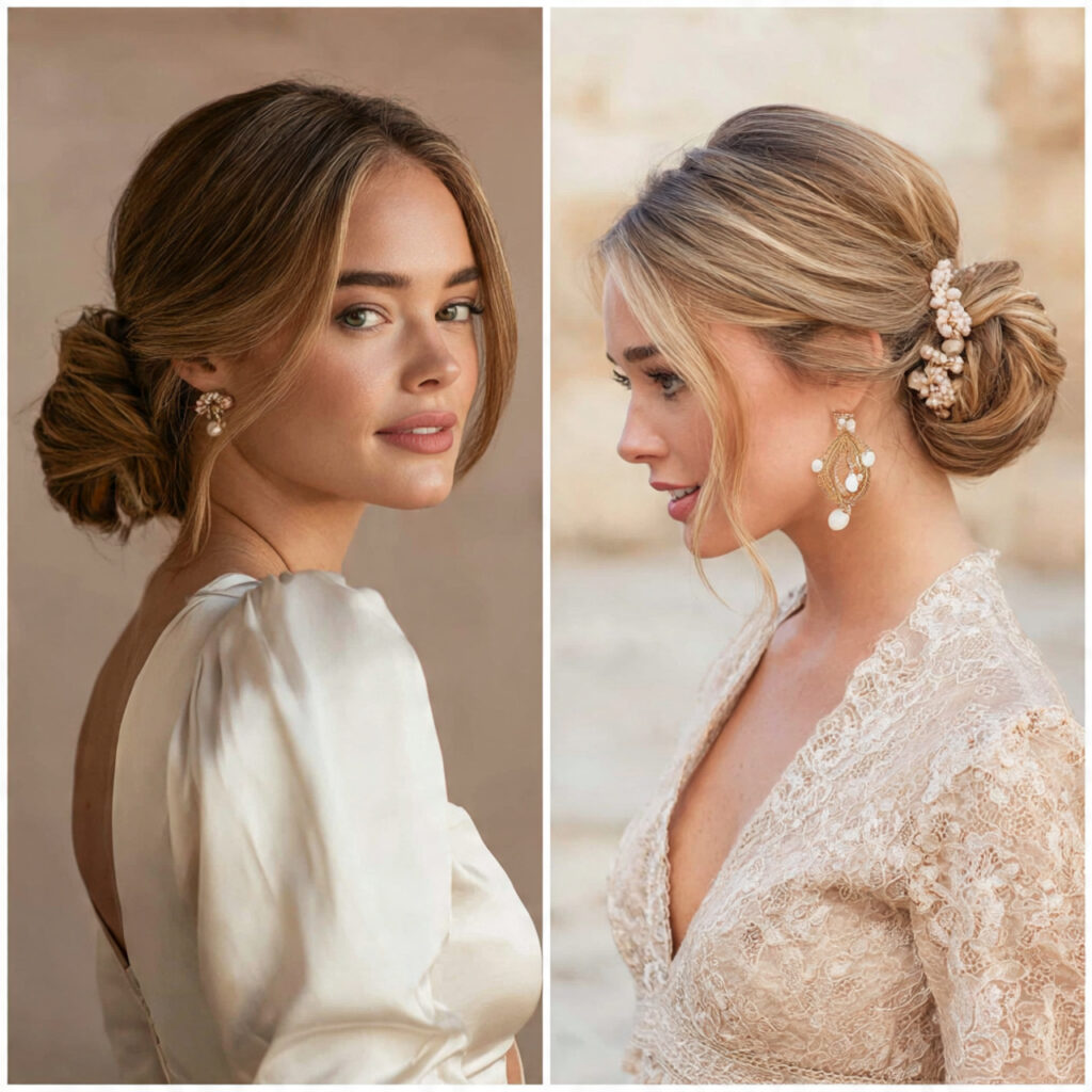 low sleek bun for summer hairstyles