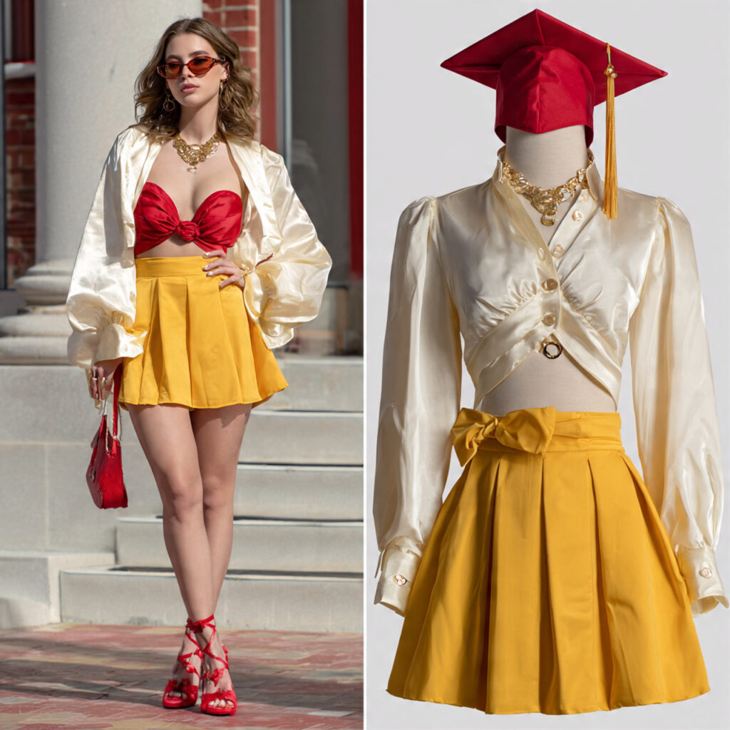 13 Graduation Outfit Ideas That Will Make You Look Main Character-Level Chic 8 matching two piece set for graduation outfit