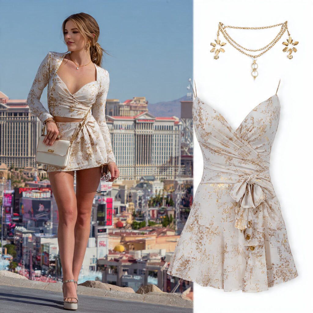 matching two piece set for vegas outfit