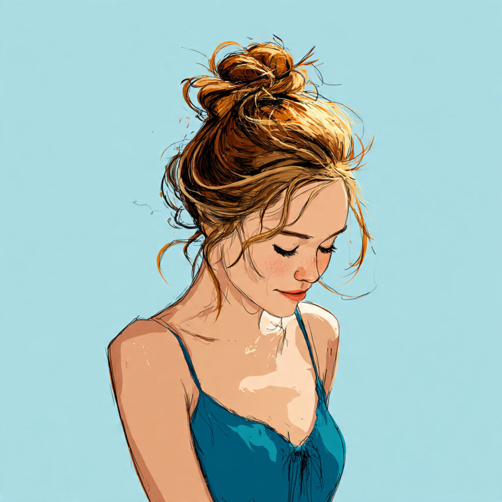 messy bun the lazy girl icon for summer hairstyles