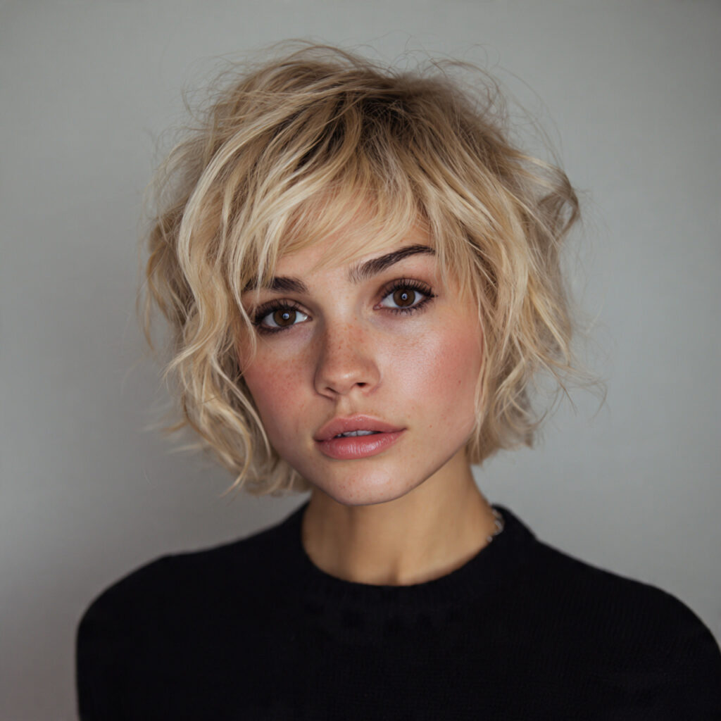 messy short waves for short hairstyles