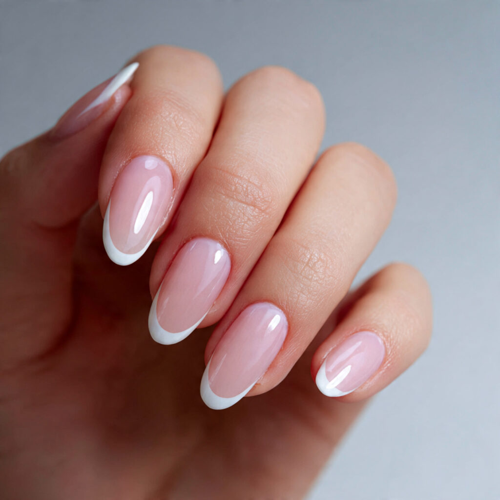 14 Short Oval Nails That Are Cute, Chic, and Seriously Easy to Wear Right Now 8 micro french oval nails
