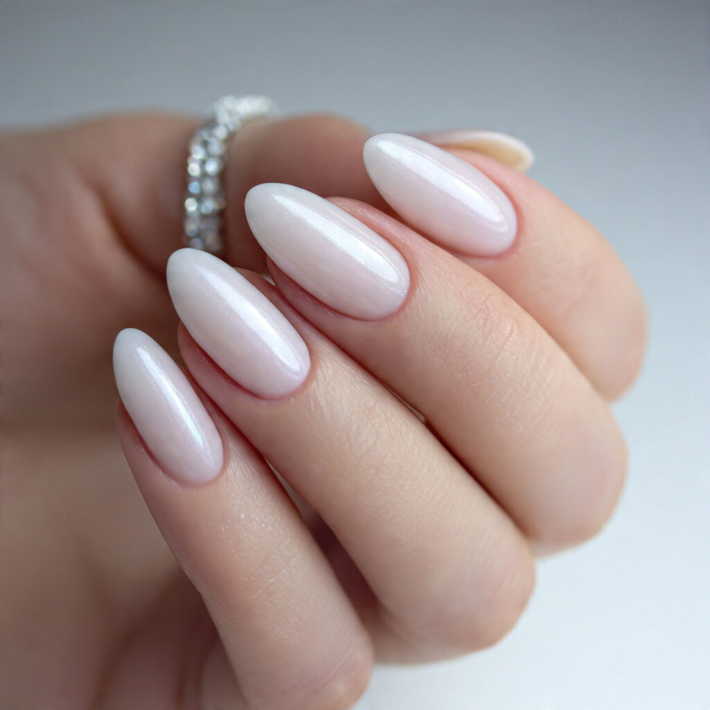 14 Short Oval Nails That Are Cute, Chic, and Seriously Easy to Wear Right Now 3 milky white oval nails