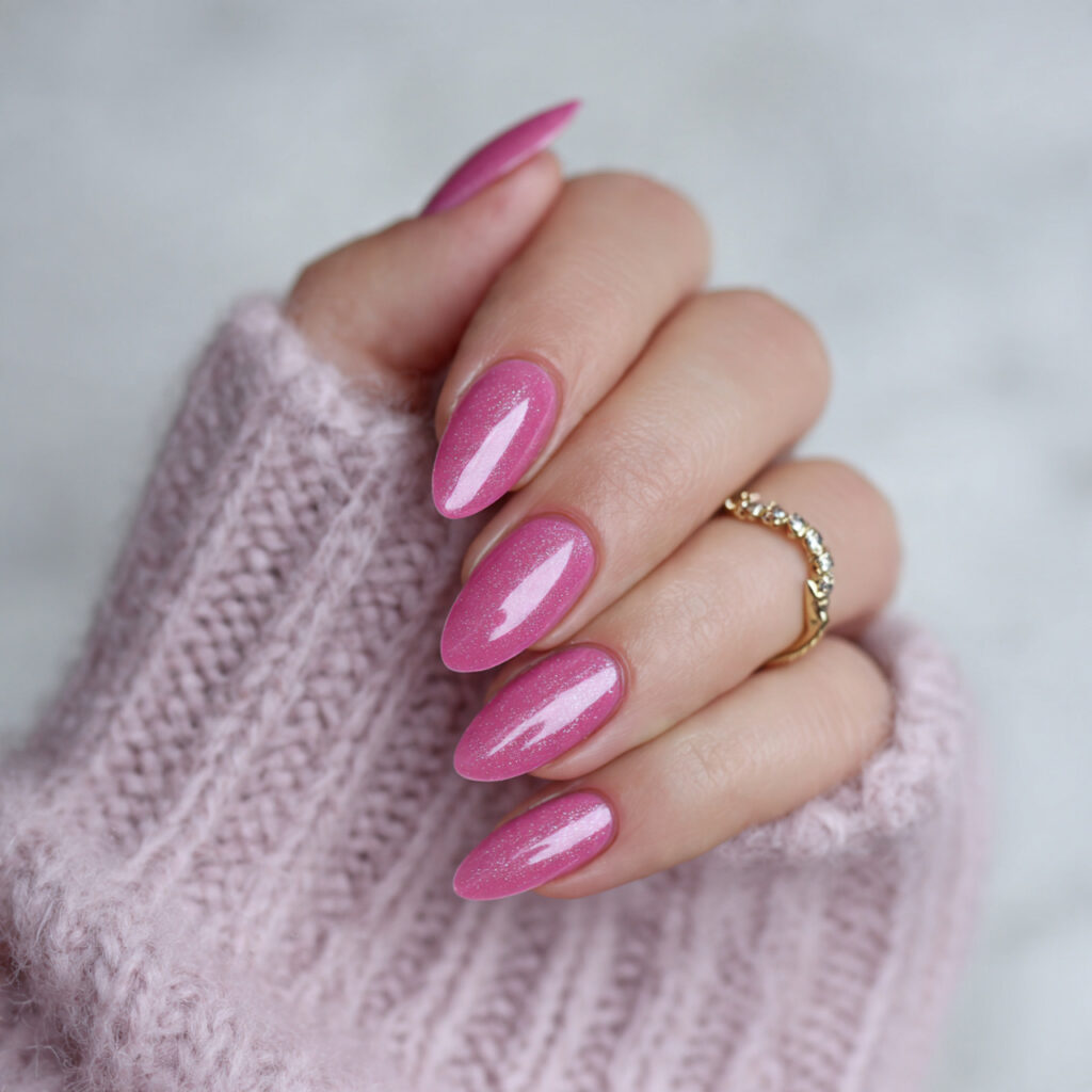 13 Pink Almond Nails That Are Cute, Classy, and Seriously Hard to Stop Staring At 14 pink cat eye almond nails