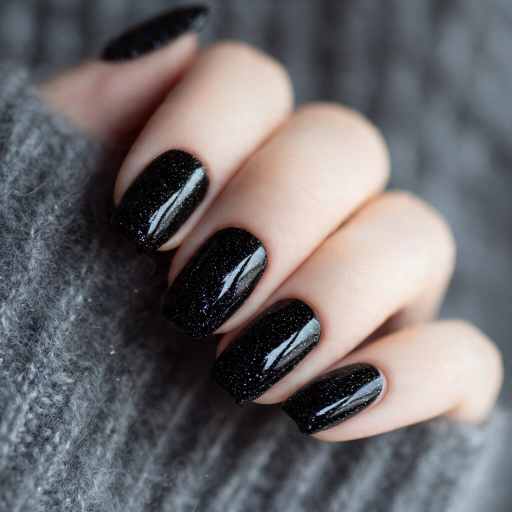 14 Short Acrylic Nails That Look Chic, Stylish, and Totally Wearable Right Now 12 short acrylic black nails