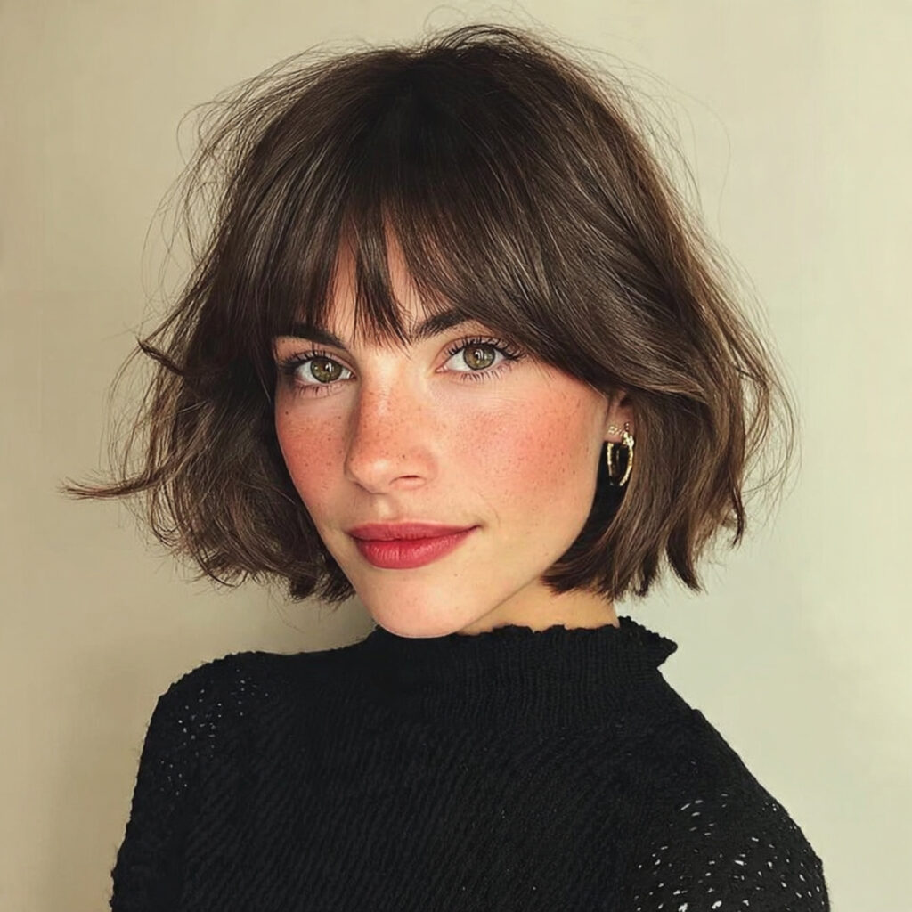 short hair with curtain bangs for short hairstyles