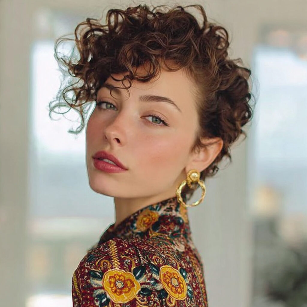 slick back curly hair for women