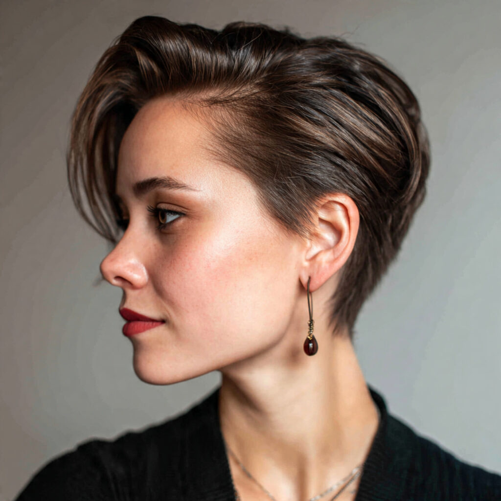 slick back short pixie for women