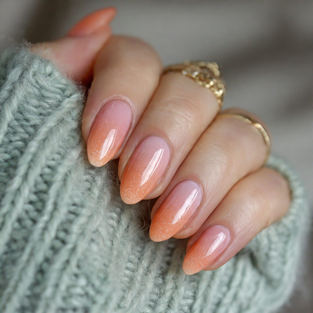 13 Summer Short Nails That Are Cute, Fresh, and Basically Made for Sunshine 6 soft peach ombre nails