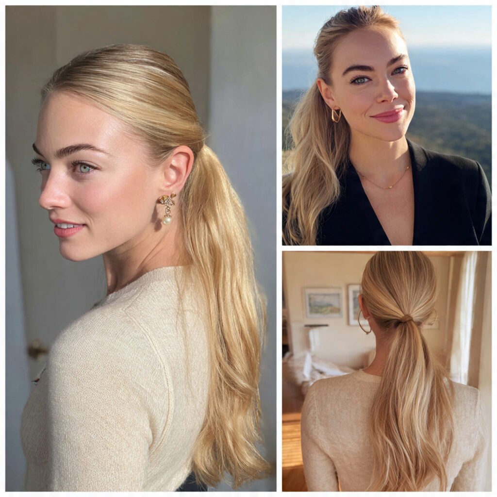 15 Simple Hairstyles Ideas You’ll Want to Try Tomorrow (Because Looking Cute Shouldn’t Be Complicated) 2 the classic low ponytail with simple hairstyles