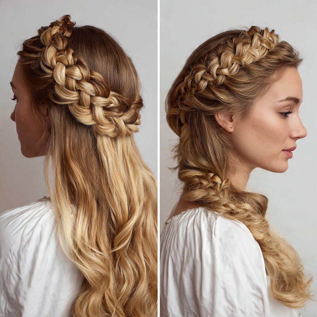the dutch braid crown for hairstyles for long hair