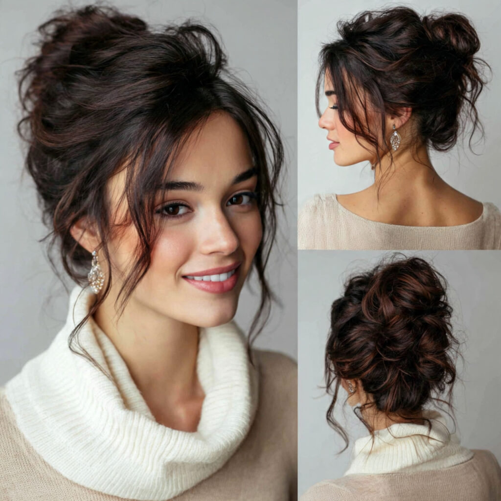 the messy bun for hairstyles for long hair
