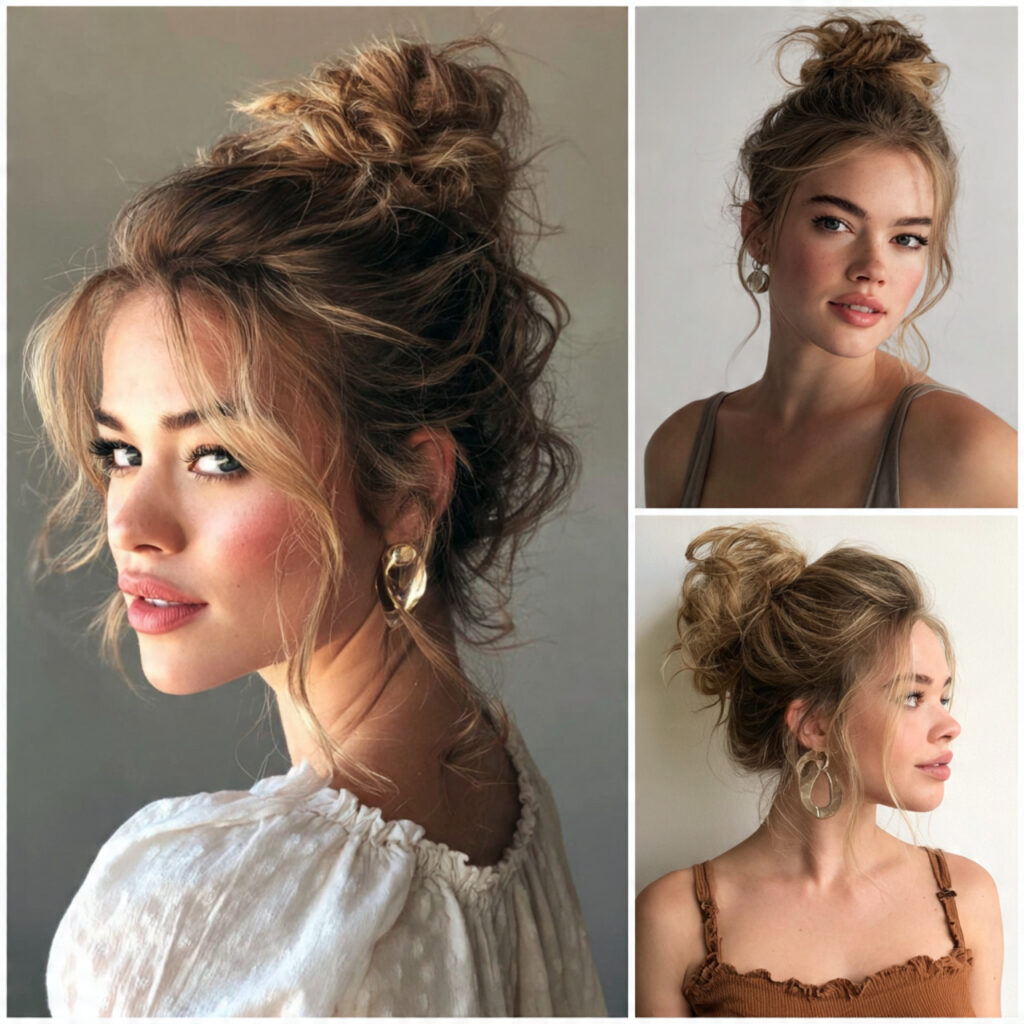 15 Simple Hairstyles Ideas You’ll Want to Try Tomorrow (Because Looking Cute Shouldn’t Be Complicated) 3 the messy bun with simple hairstyles