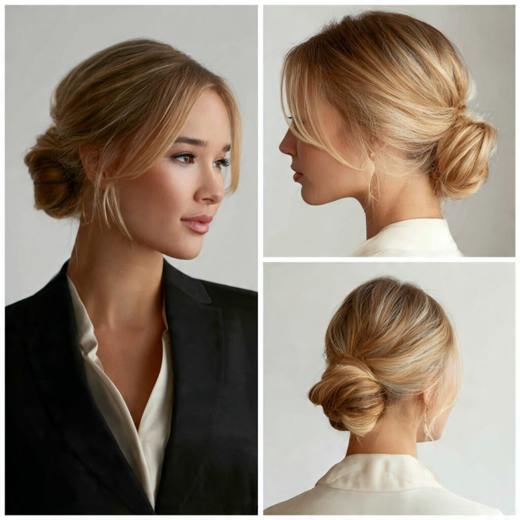 the sleek low bun for hairstyles for long hair