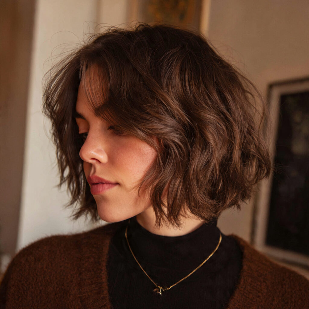 the soft wavy french bob