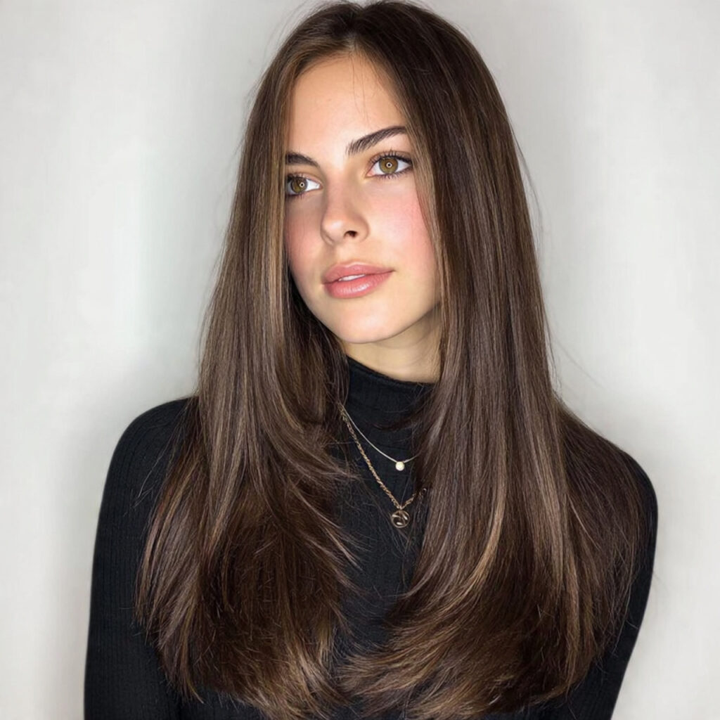 the straight and sleek look for hairstyles for lon