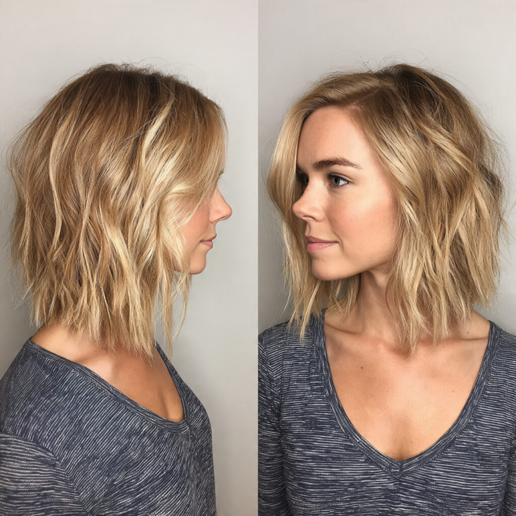 the textured lob for summer hairstyles