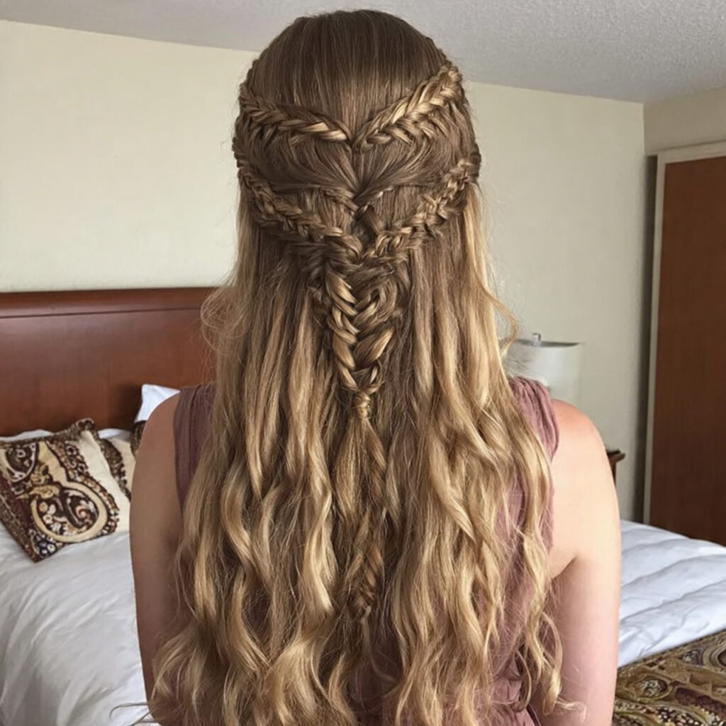 waterfall braid with long hairstyles ideas