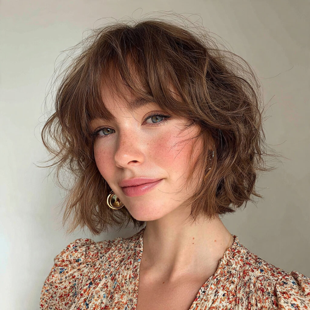 13 Short Hairstyles Easy & So Chic You’ll Want to Chop It All Off 12 wavy bob 1