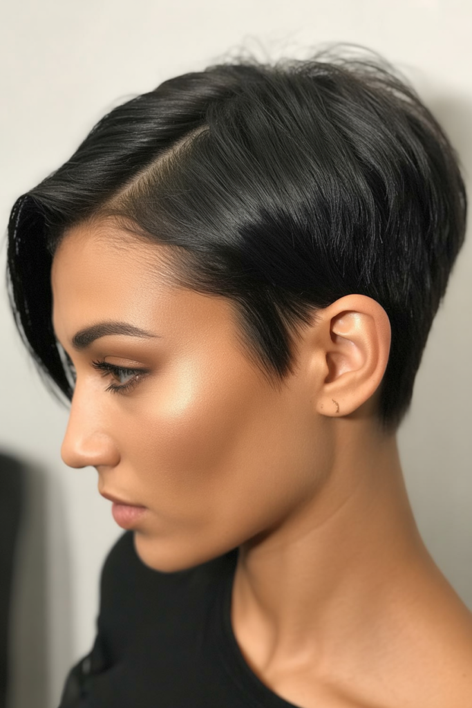 Side Parted Crop Cut