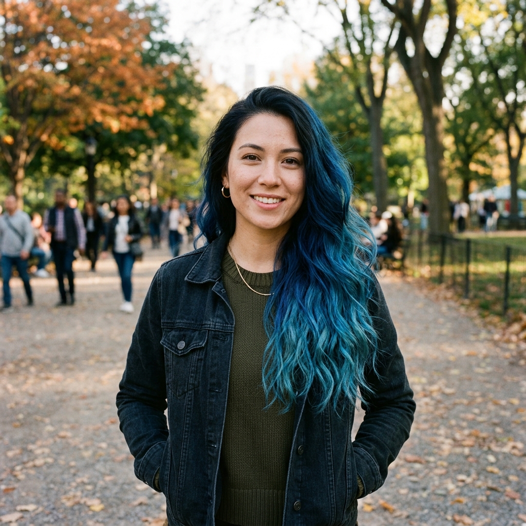 Blue Black Ombre