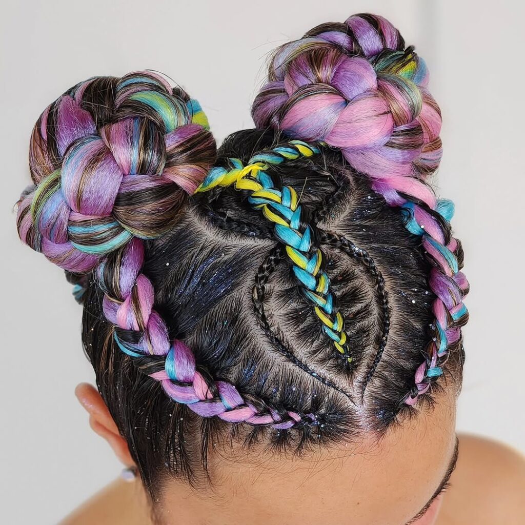 Braided Space Buns