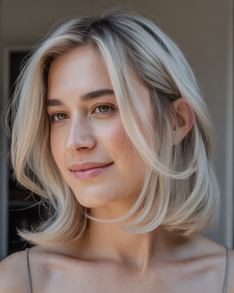 Cool Ash Blonde Lob