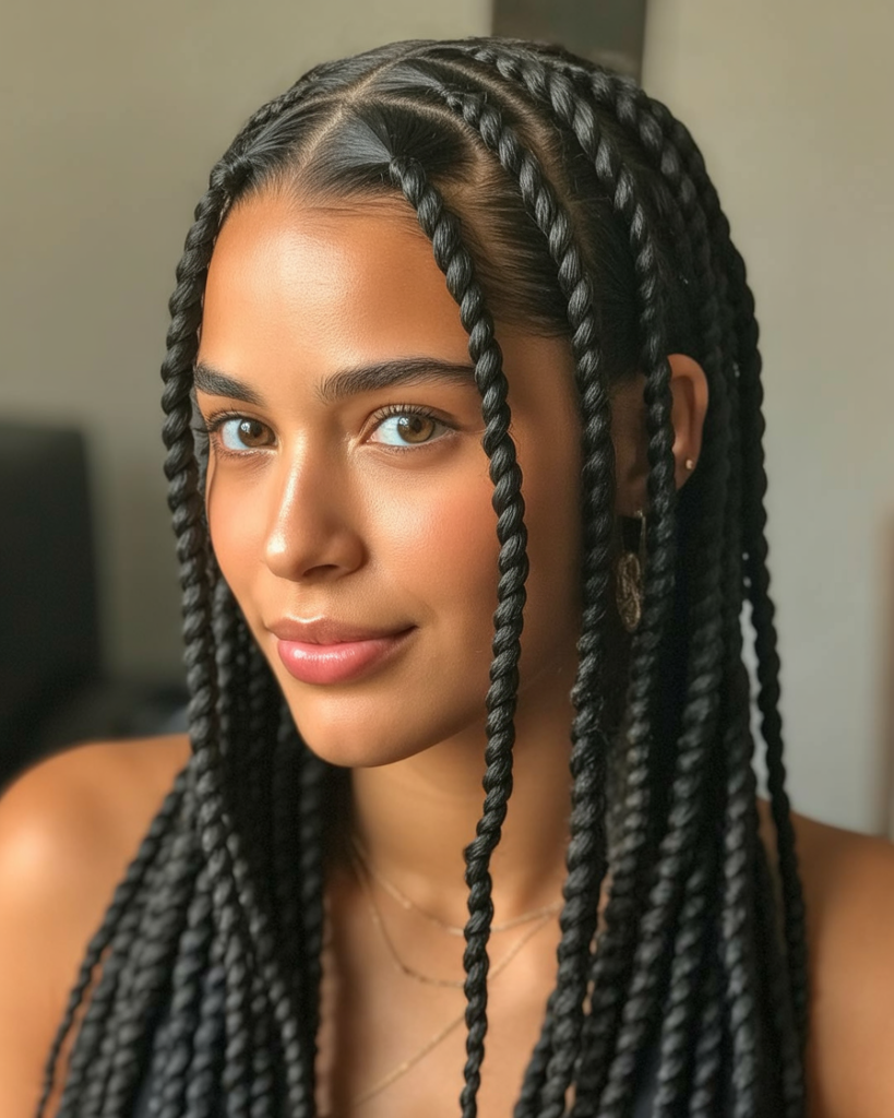 16 Protective Hairstyles for Natural Hair That Will Elevate Your Look – Effortlessly Chic! 11 Flat Twists with a Side Part