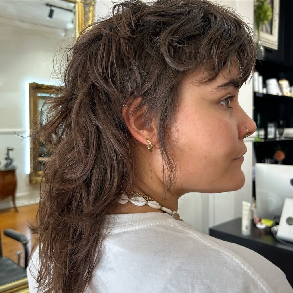 Layered Curly Mullet