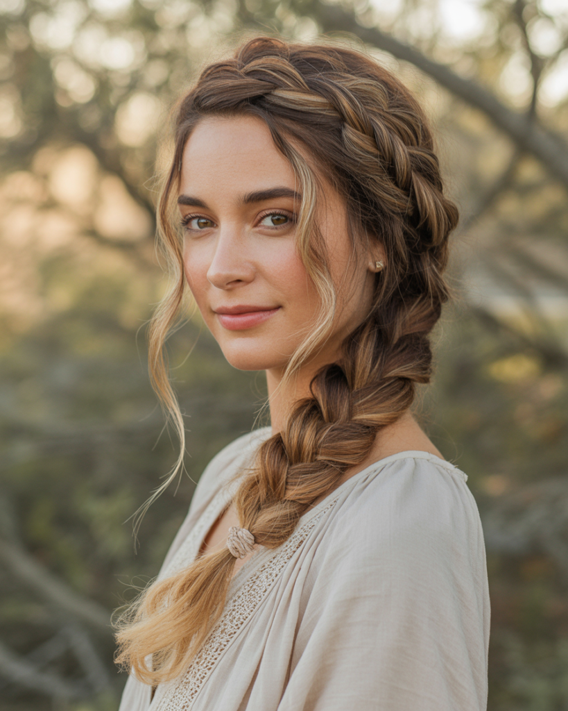 Loose Boho Side Braid