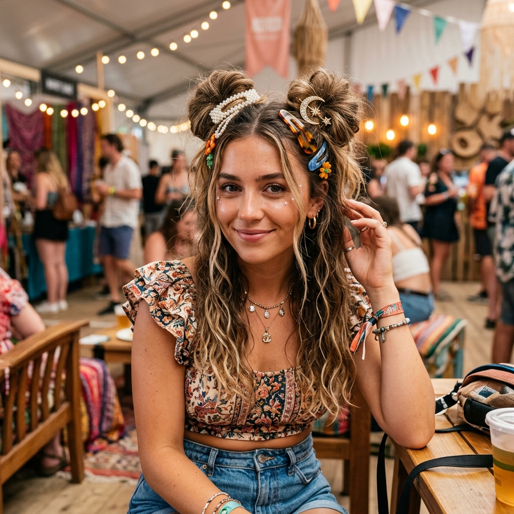 Messy Buns + Statement Clips