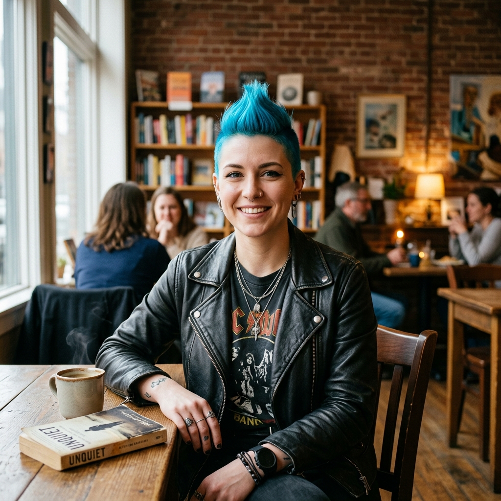 Neon Blue Mohawk