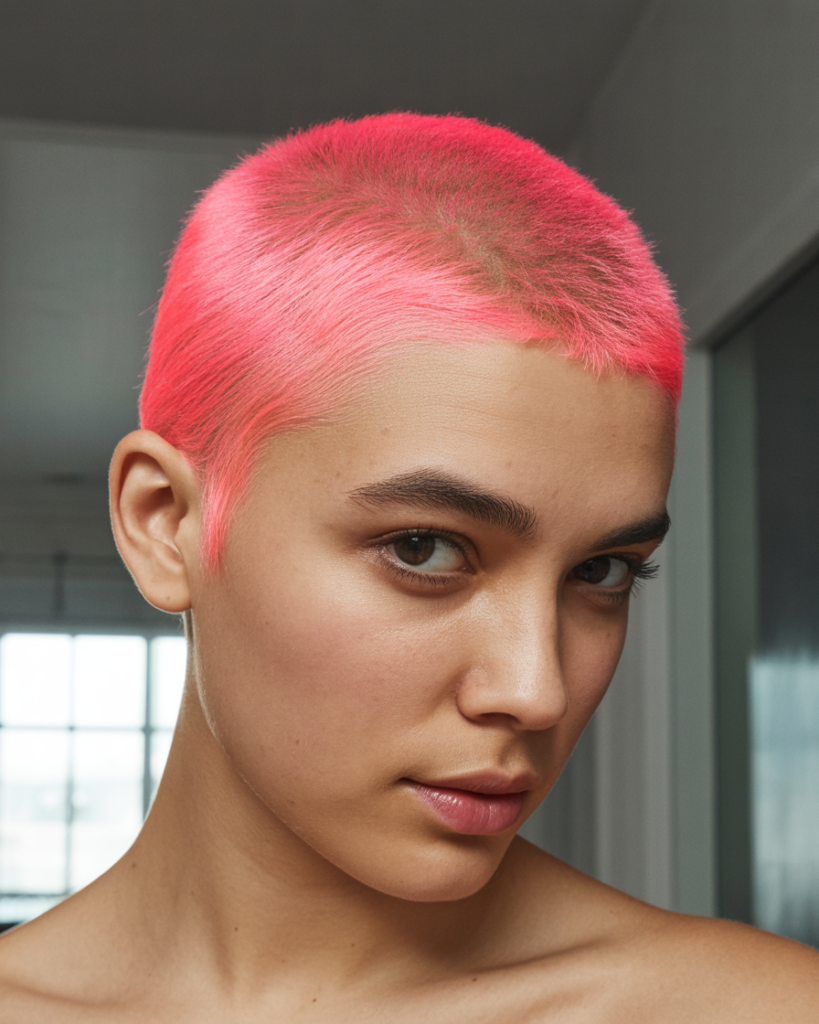 Neon Pink Buzz Cut