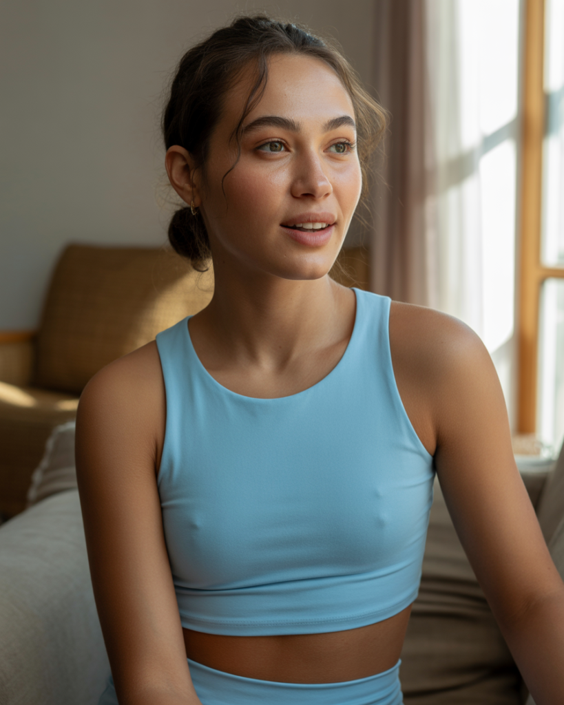 Pastel Blue Crop