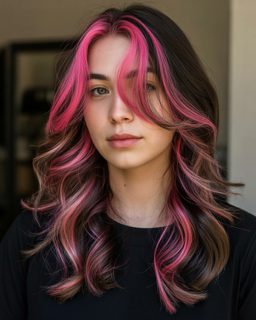 13 Peekaboo Hair Color Ideas That Secretly Transform Your Hair (And Yes, They’re That Cool) 6 Pink Peekaboo Hair Color