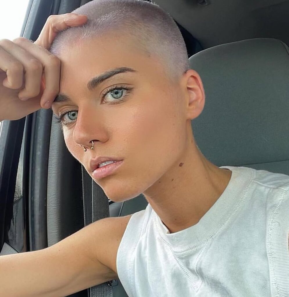 Platinum Blonde Buzz Cut