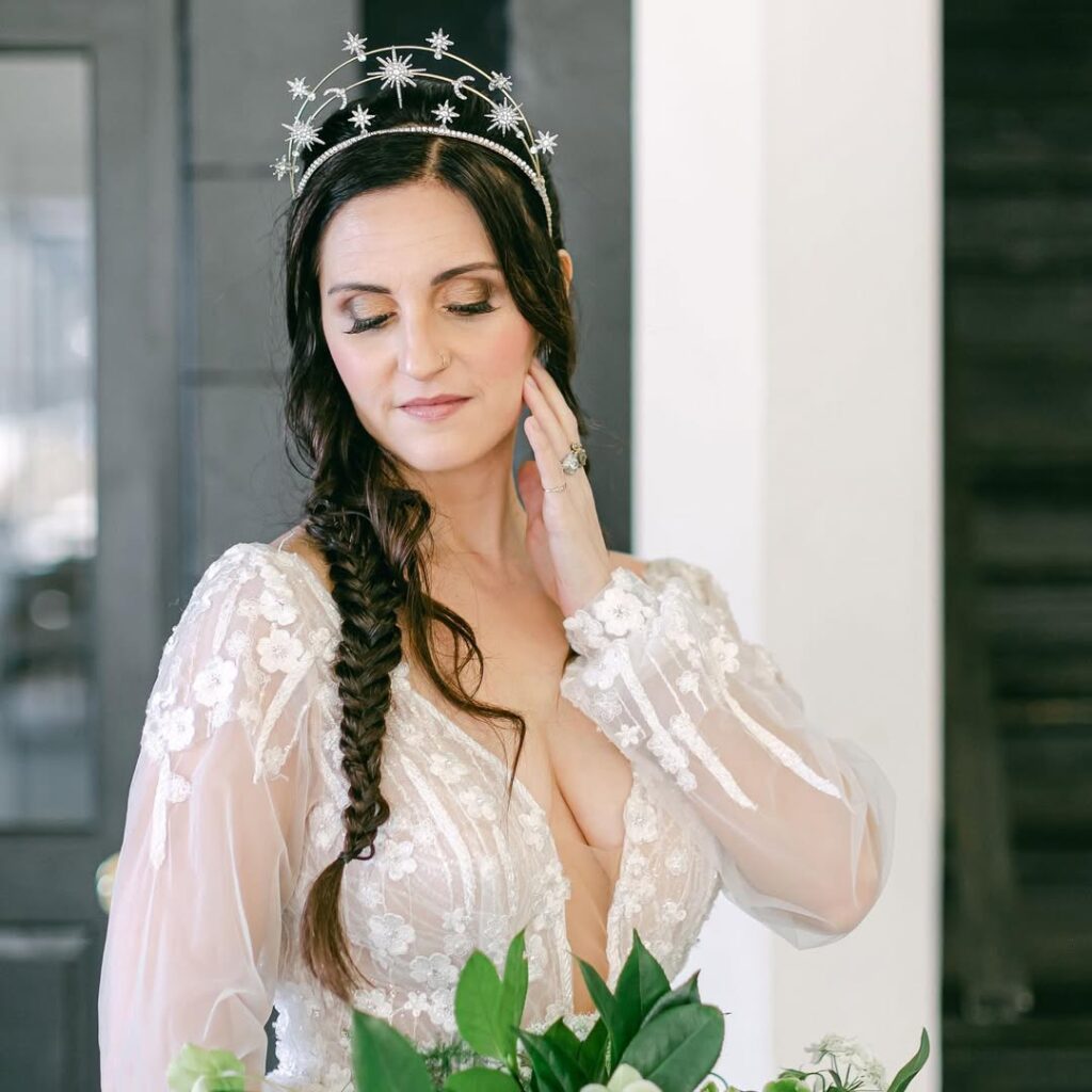 Side Braid with Hair Accessories