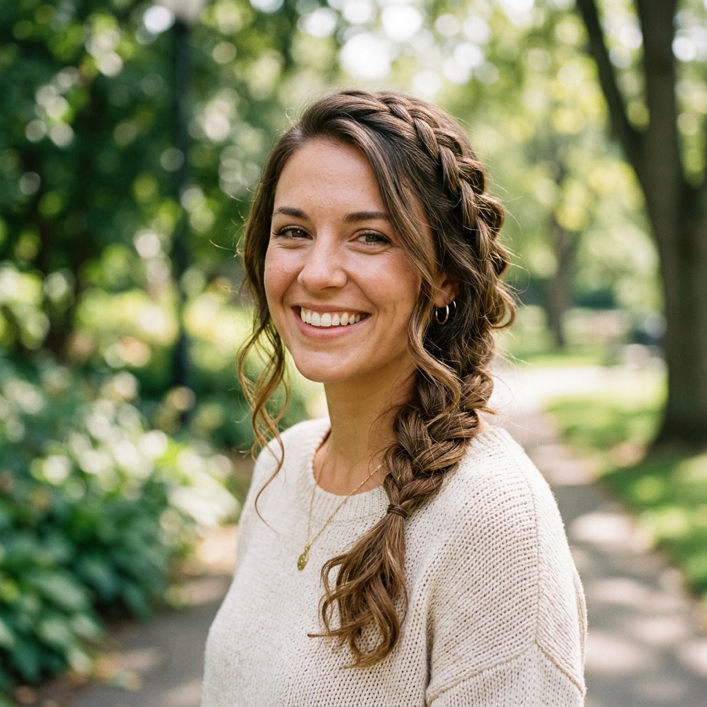 Side Braid with Loose Curls