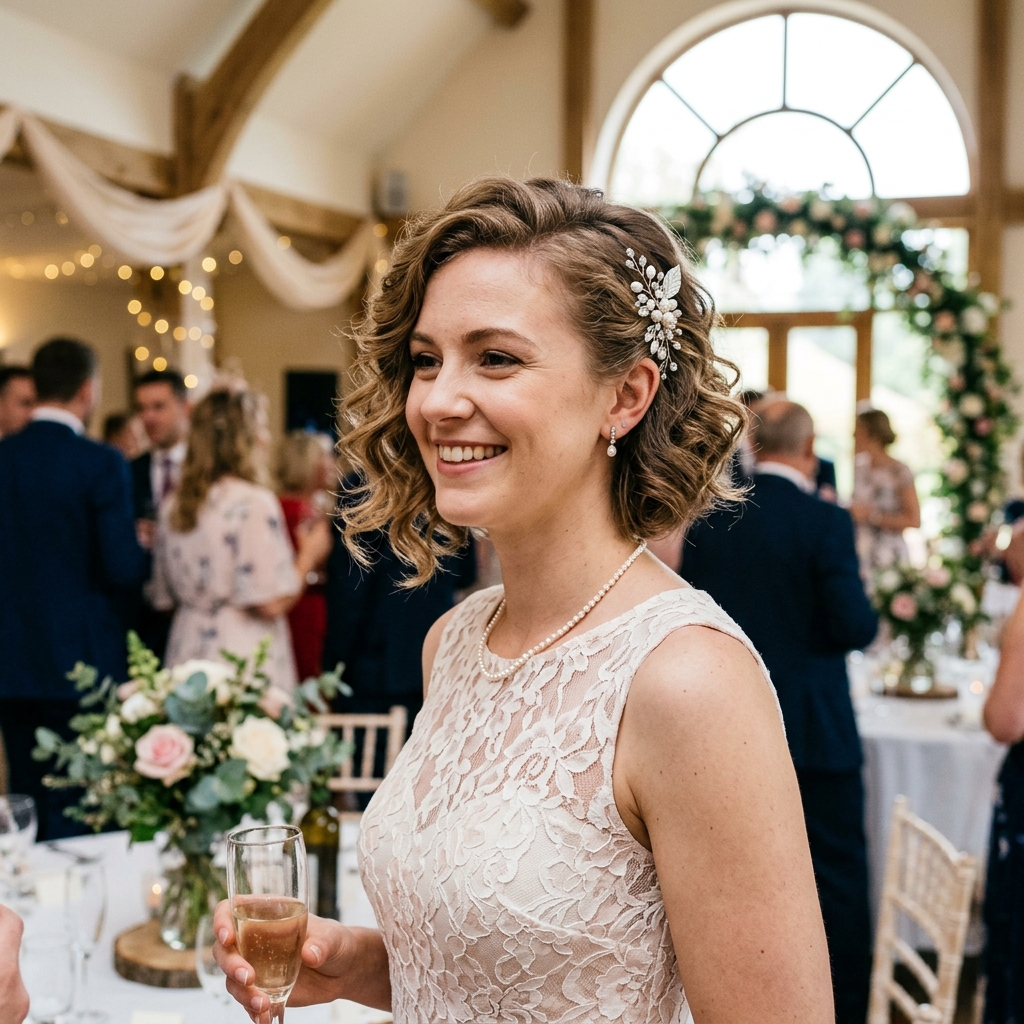 Side-Swept Curls with a Pin
