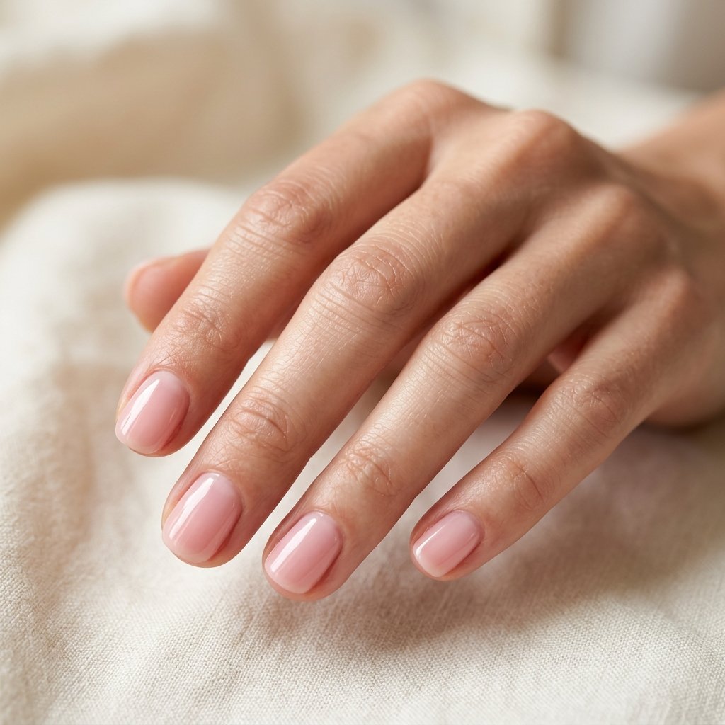 19 Short Natural Nails That Prove Less Is Actually More (And Way More Chic) 7 Barely There Pink Gloss nails 1